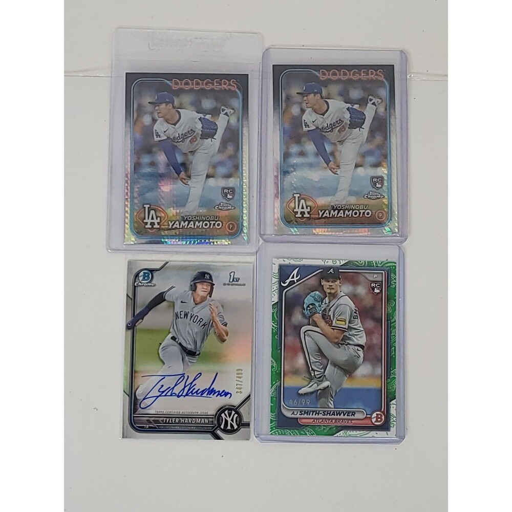 2024 Topps Chrome Prism Refractor #18 Yoshinobu Yamamoto Rookie Lot Bundle